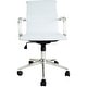 preview thumbnail 38 of 45, Mid Century Office Chair With Arms Wheels Ergonomic Executive PU Leather Arm Rest Tilt Adjustable Height Swivel Task Computer White