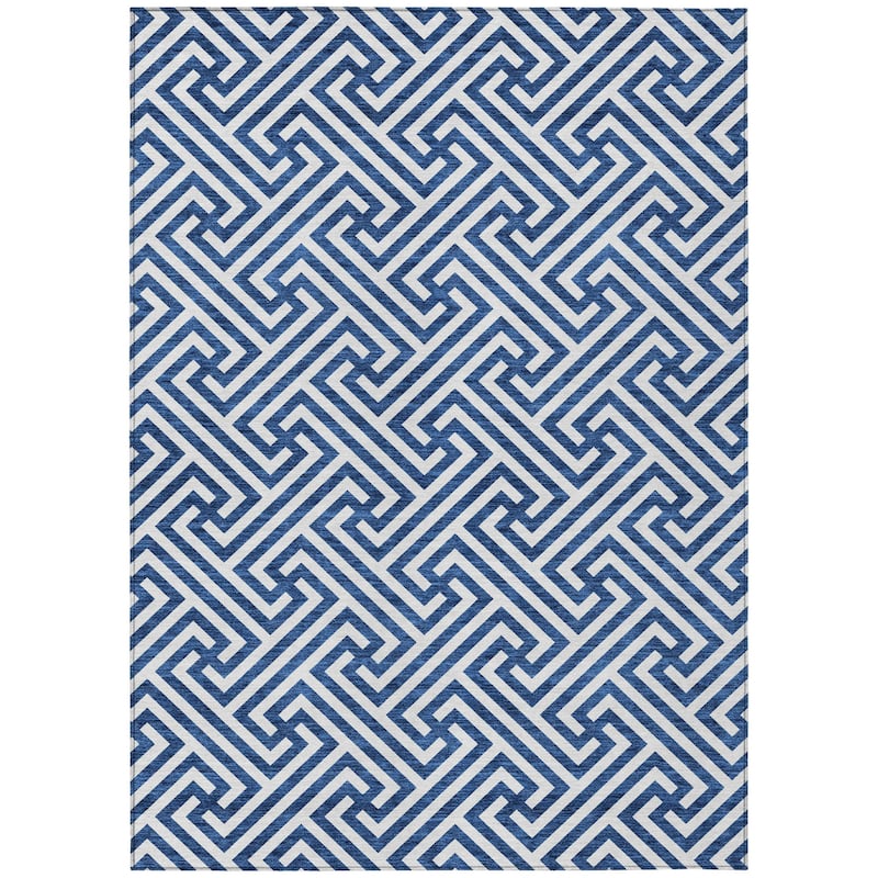 HomeRoots Geometric Transitional Rectangle Outdoor Rug