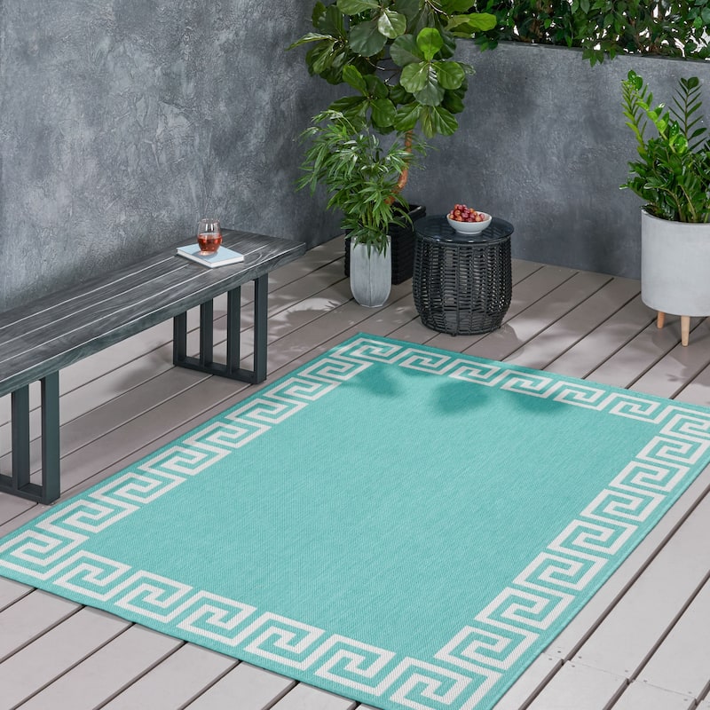 Preveli Greek Key Indoor/ Outdoor Area Rug by Christopher Knight Home