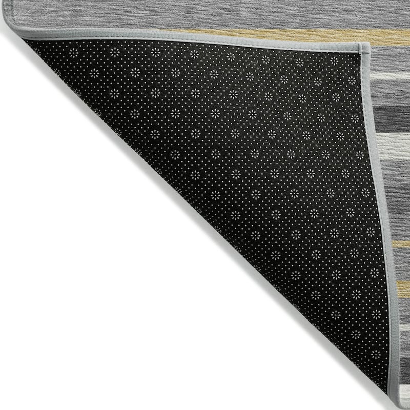 Machine Washable Indoor/ Outdoor Chantille Contemporary Stripes Rug