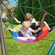 preview thumbnail 3 of 6, 10 ft Climbing Dome Swing Set with Saucer Swing, Jungle Gym for Kids Outdoor Playset for Ages 3-12 - 10ftx10ft