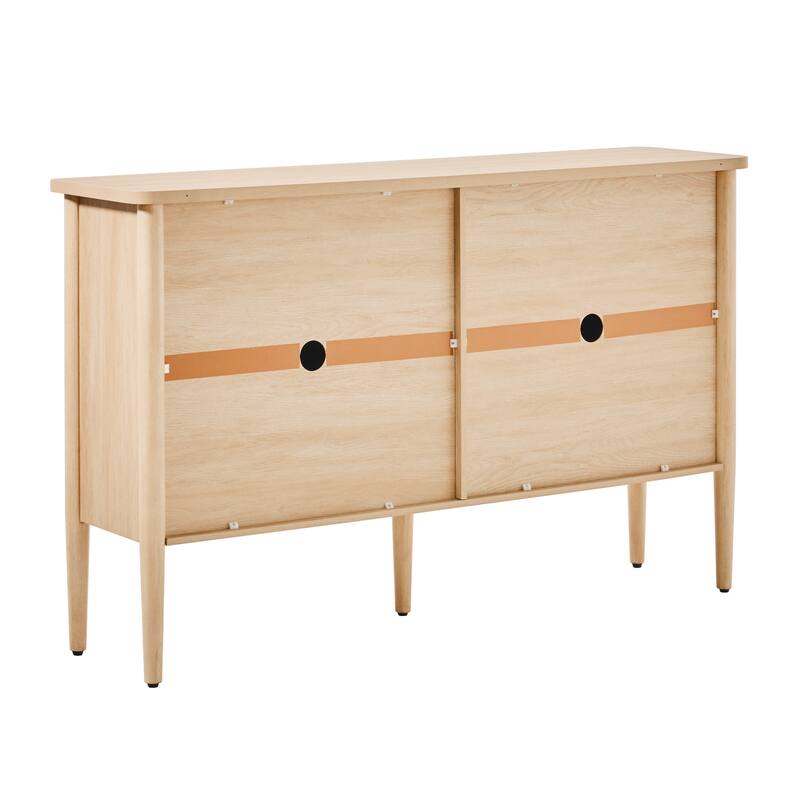 Walker Edison Modern Fluted Wood Buffet Sideboard with Storage