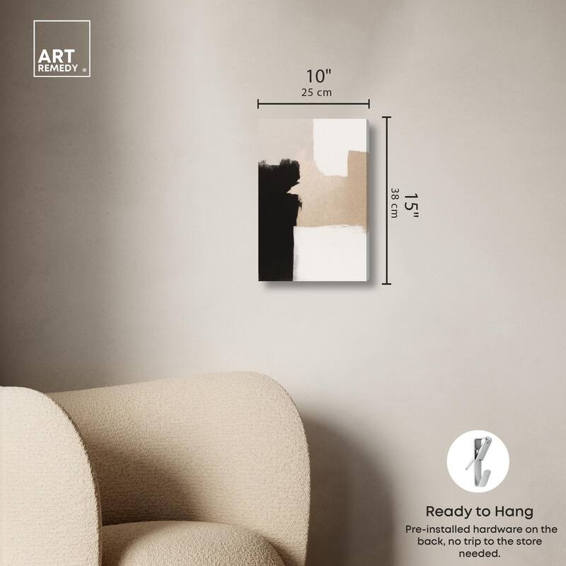 Beige and Black I Canvas by Art Remedy, Gallery Wrapped