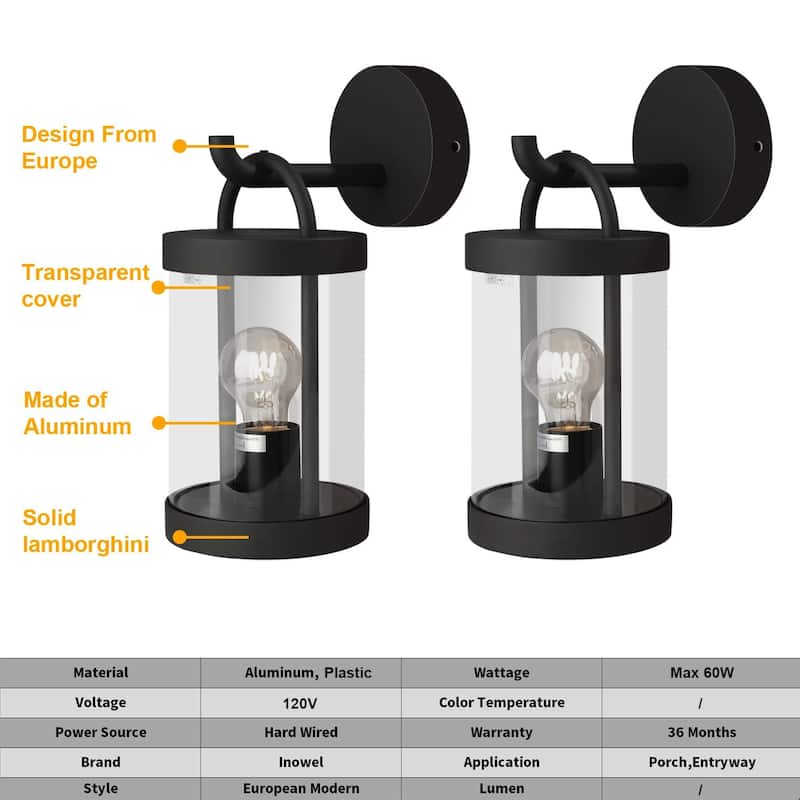 Lights Wall Light Outdoor Lantern E26 Bulb (Not Include) Wall Mount Hang Lamp Wall Sconce Lighting