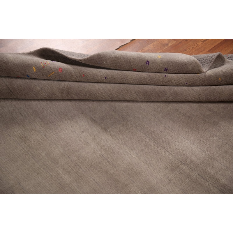 Tribal Gabbeh Oriental Square Area Rug Handmade Wool Carpet - 7'10" x 7'9"