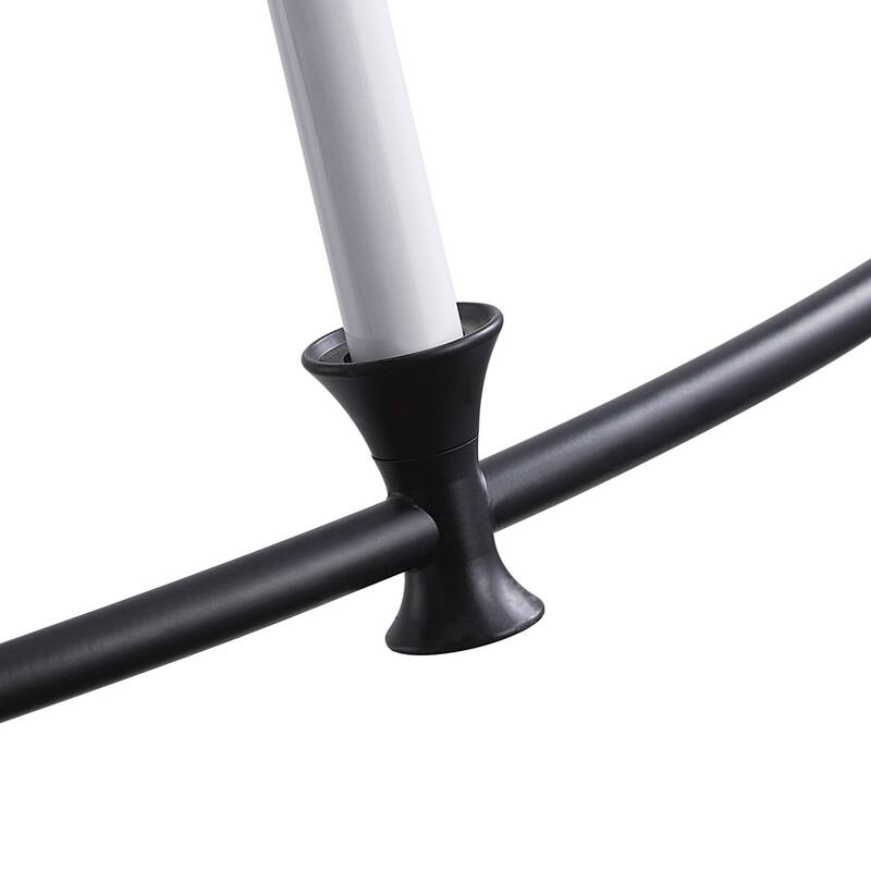 Farmhouse Black 18-Light Wagon Wheel 2-Tier Candle Chandelier