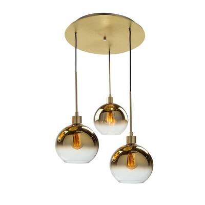 Morning Mist 3 Light Pendant - Gold