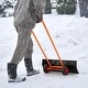Snow Shovel with Wheels with 30 Inches Wide Blade and Adjustable Handle ...