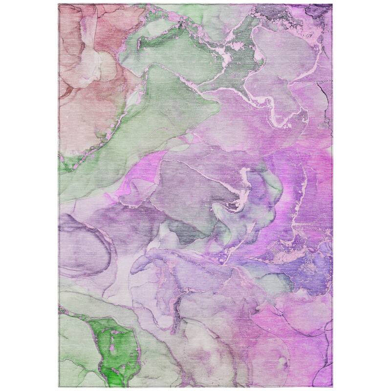 Almisi Unique Abstract Weather Resistant Sleek Contemporary Outdoor Rug