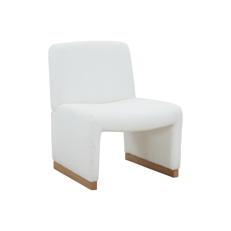 24.8'' Wide Modern Comfy Accent Chair with Wood Legs and Soft Fabric Seat