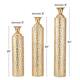 Set of 3 Contemporary Glam Gold Iron Vases