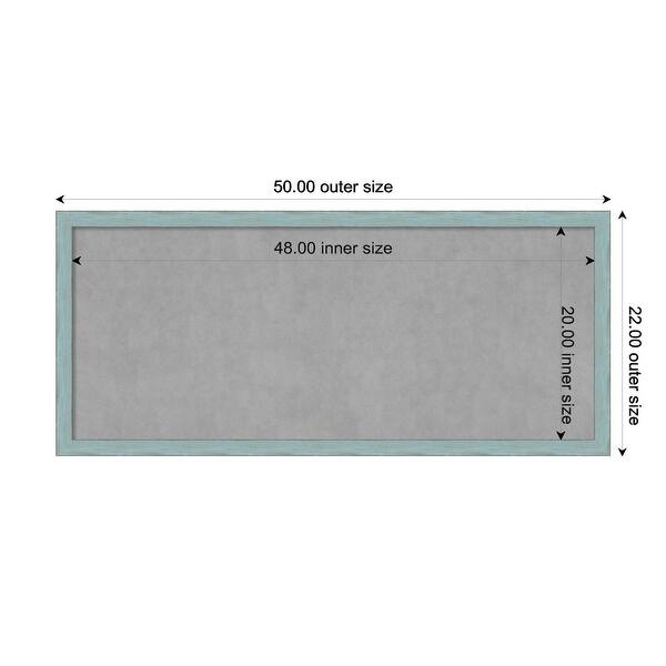 dimension image slide 9 of 17, Framed Magnetic Board, Sky Blue Rustic