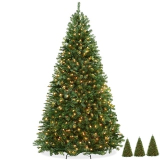 PreLit Realistic Green Spruce Artificial Christmas Tree with Stand
