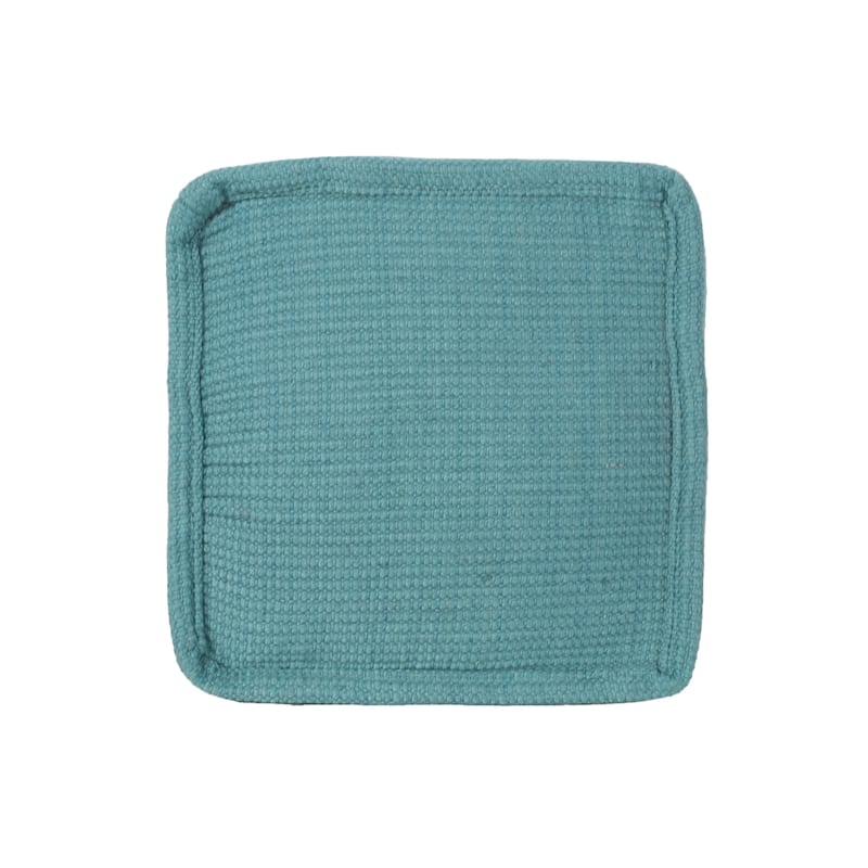 Hansolo Yarn Square Pouf - Green