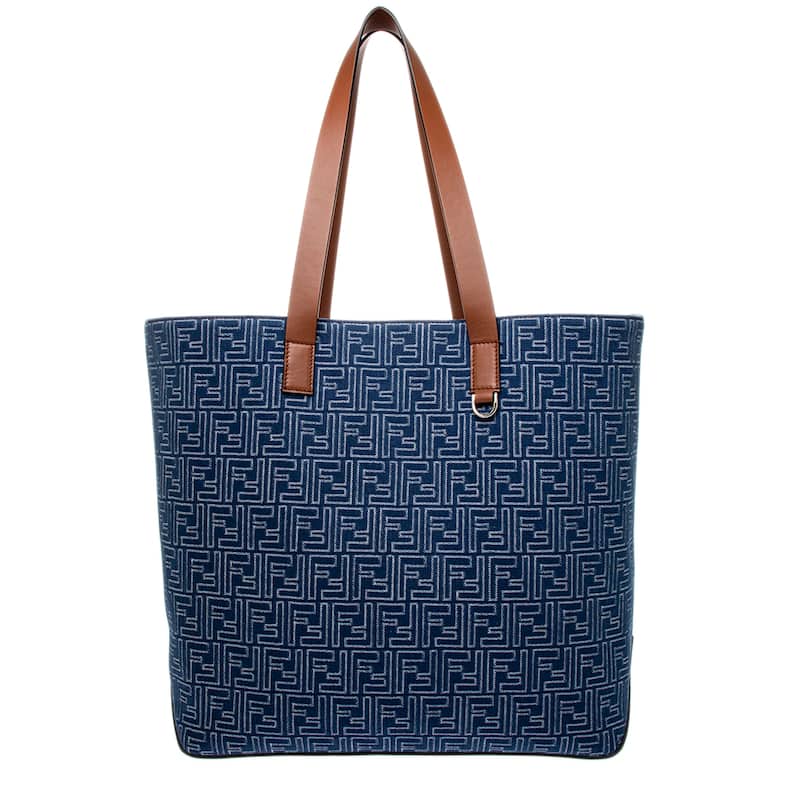 Fendi FF Jacquard Denim Shopper