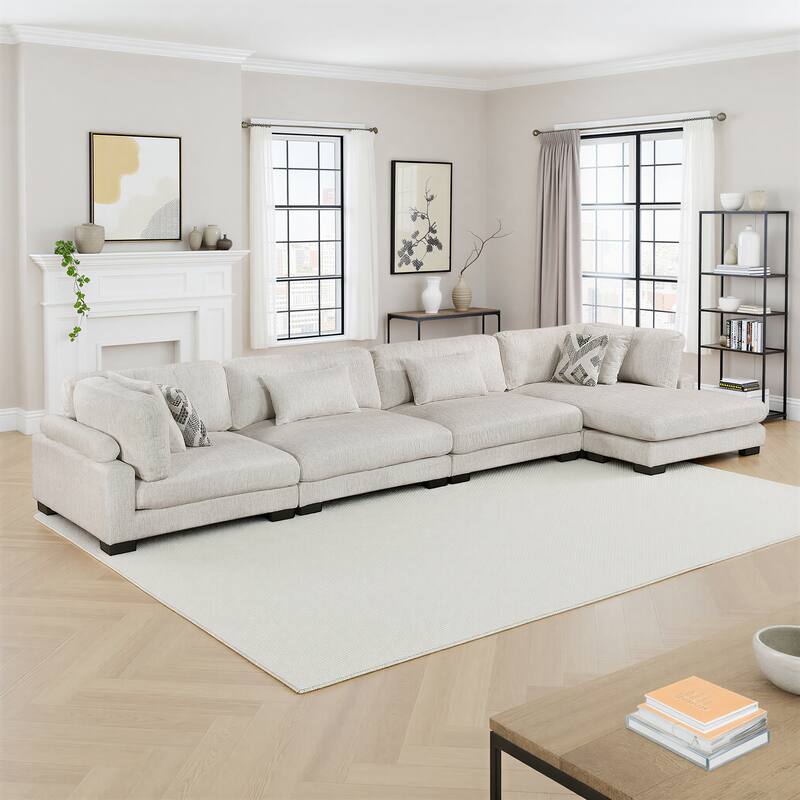 Fremont & Park Abbeville Microfiber 4-Piece Modular Sectional with Chaise