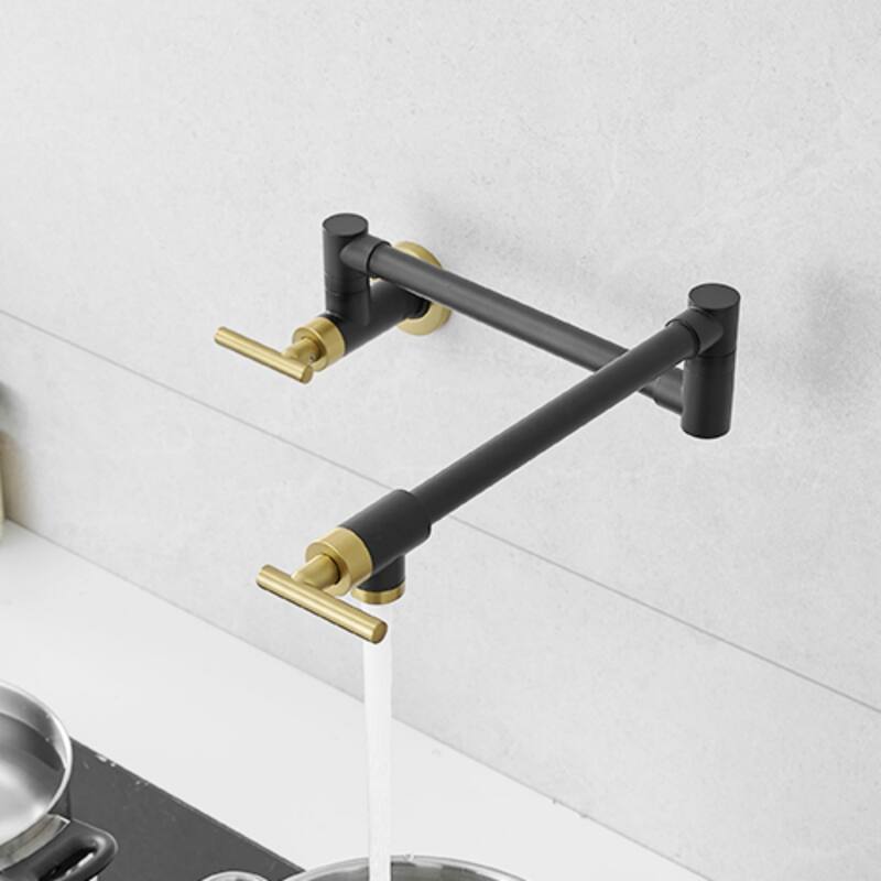 Wall mounted commercial pot filler faucet