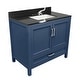 preview thumbnail 24 of 146, Nevado 37" Bathroom Vanity with Cultured Marble Vanity Top Sink in White with White Basin