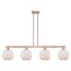 Option White Glass with White Rope / Antique Copper