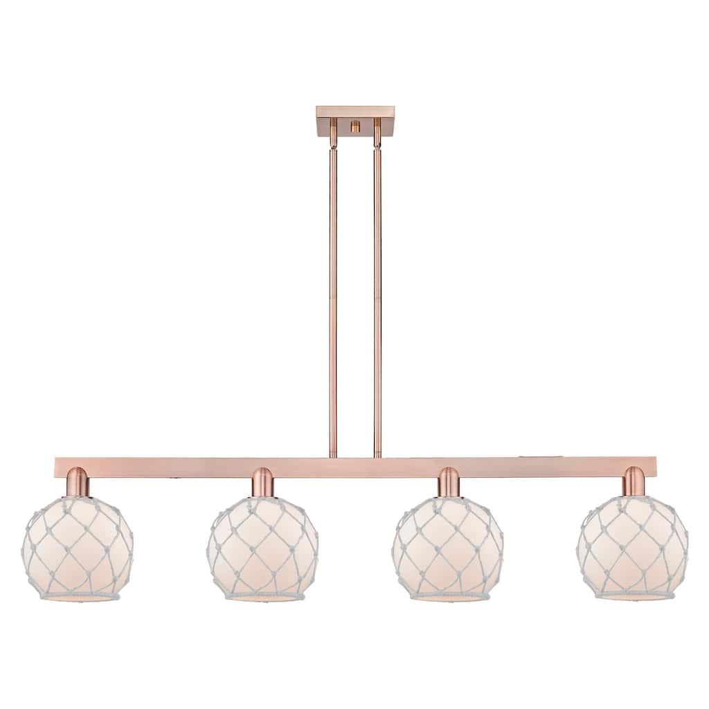 Innovations Lighting Endless Possibilities Arcadia - Farmhouse Rope - 4 Light 51" Stem Hung Island Light