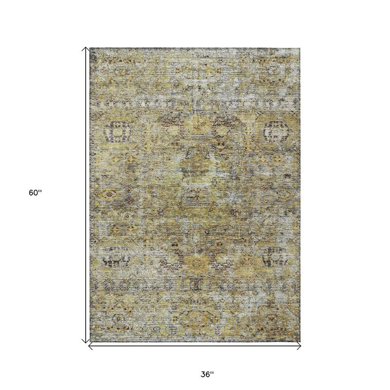 HomeRoots Floral Traditional Rectangle Outdoor Rug