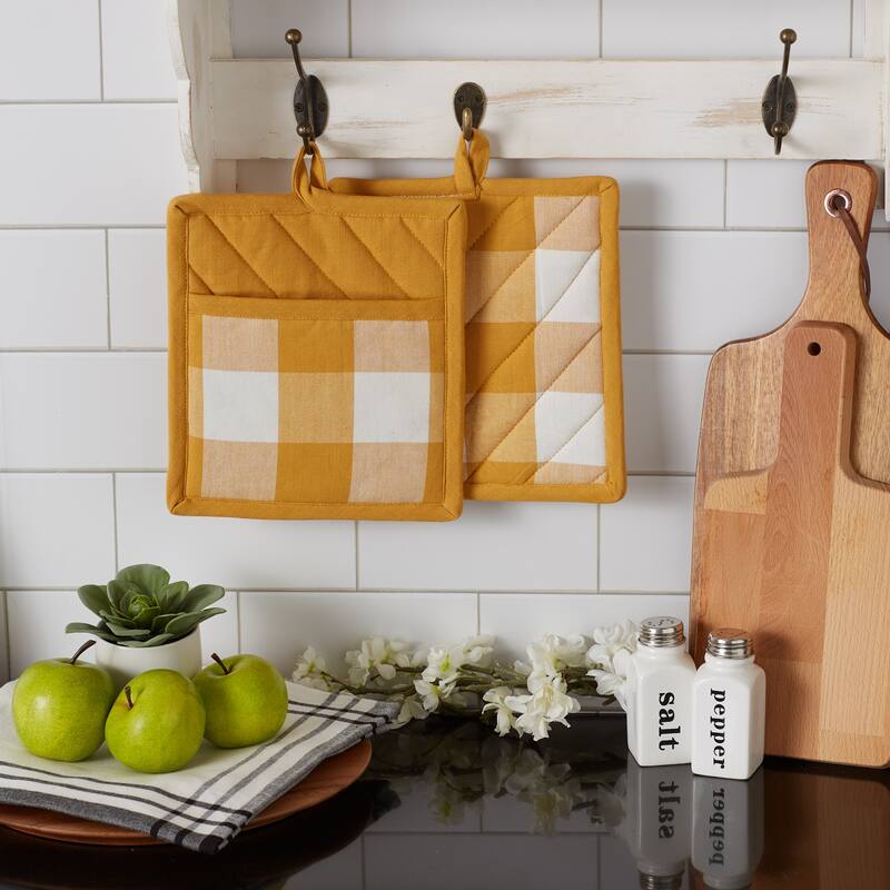DII Vintage Red Buffalo Check Dishtowel (Set of 3)