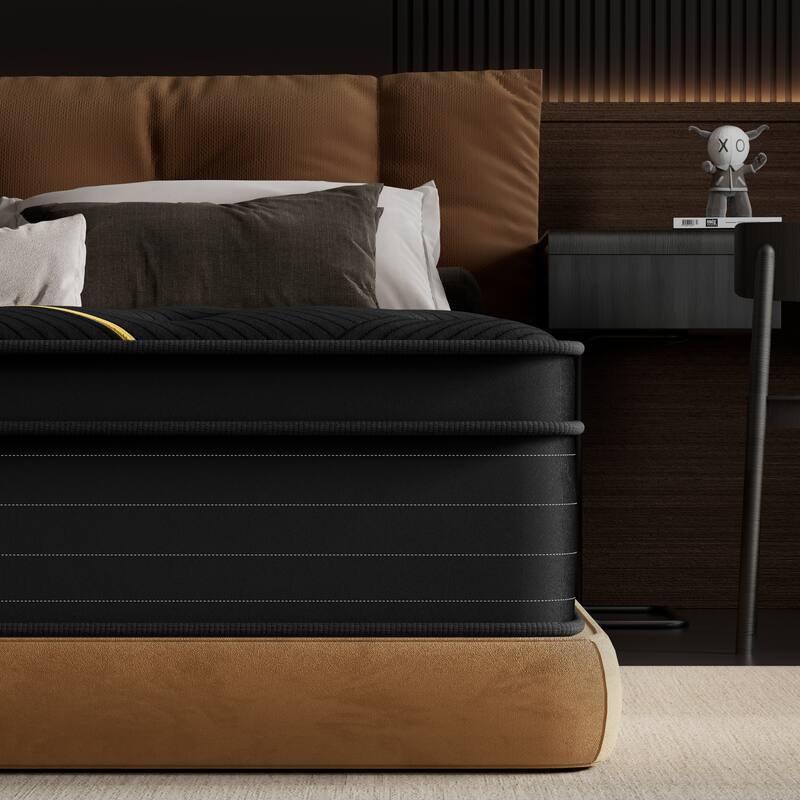 14-inch Plush Gel Memory Foam Mattress with Pocket Spring Hybrid Mattress