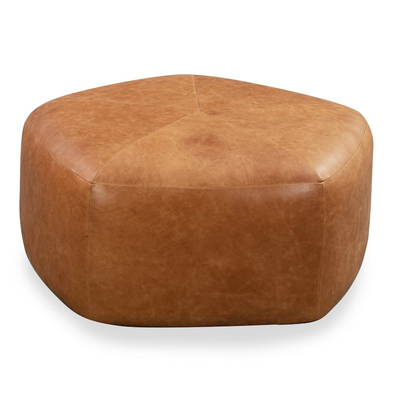 Poly & Bark Porto Ottoman - Full Grain Genuine Italian Leather