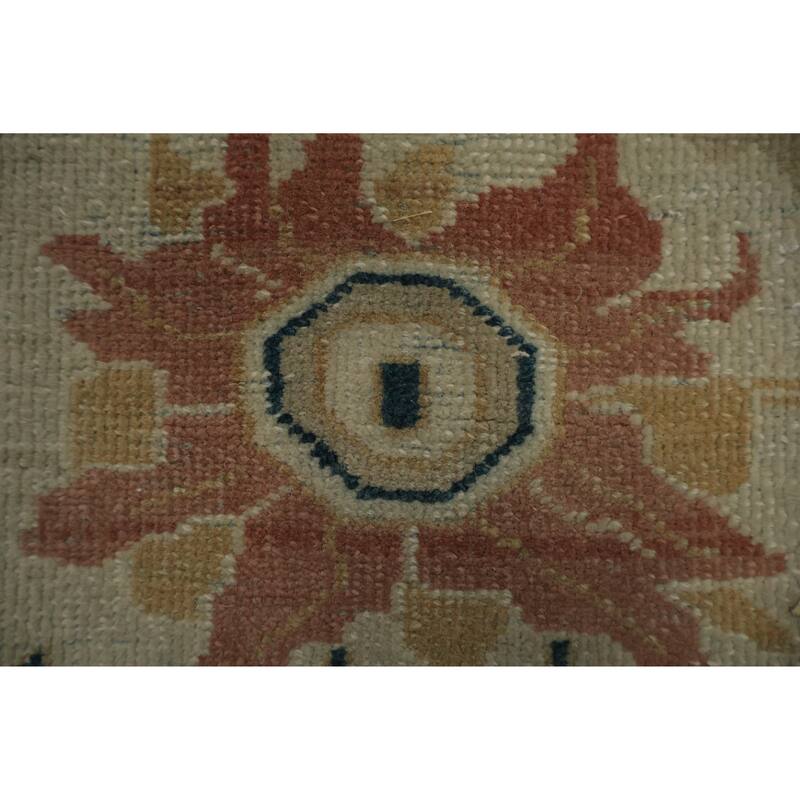 Hand Knotted Oriental 100% Wool Carpet Traditional Floral Greys & Charcoal Ziegler Area Rug - 9' 9'' X 7' 7''