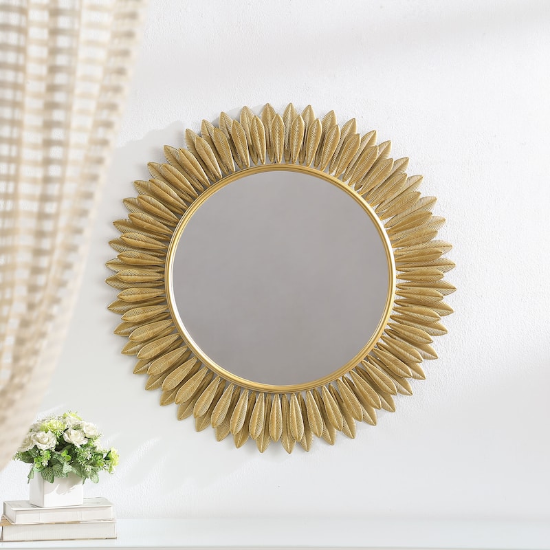 Tuscany 35 X 35 Inch Sunburst Wall Mirror Gold