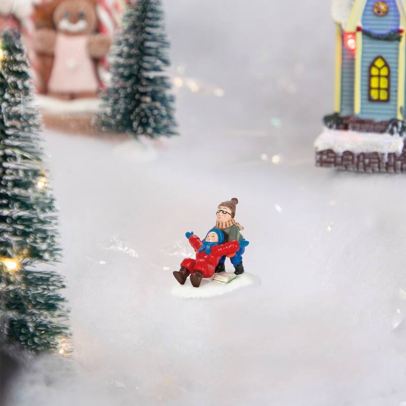2" Red and Blue Ralphie to the Rescue Christmas Figurine