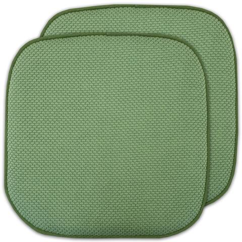 16-inch Square Memory Foam Non-slip Chair Pad Seat Cushion Set - 16 X 16