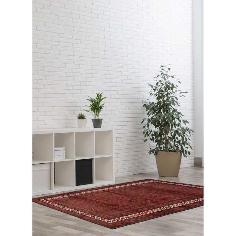 Teimani Red Rug 4'0" x 6'8" - 4'0 x 6'8