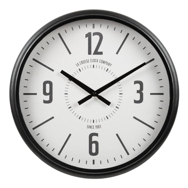 La Crosse Clock 16" Sullivan Industrial Quartz Analog Clock