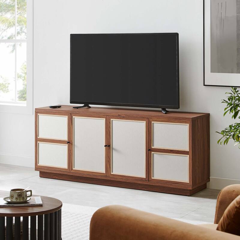 Capri 63" Wood Grain TV Console - Walnut
