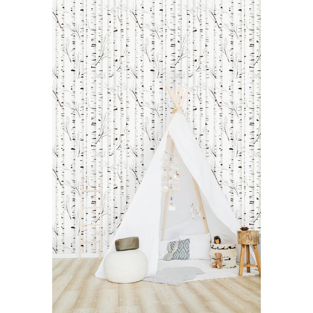 Birch Pattern Peel and Stick Wallpaper