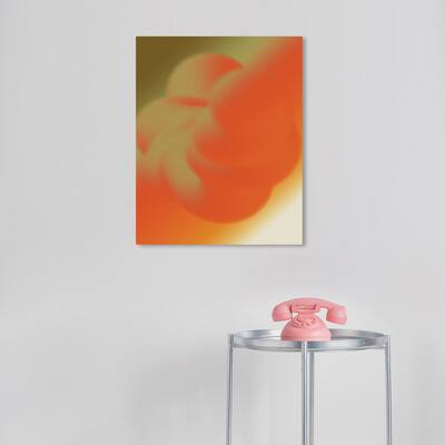 Wynwood Studio Canvas Abstract Hand out positivity Orange Modern & Contemporary Wall Art Canvas Print