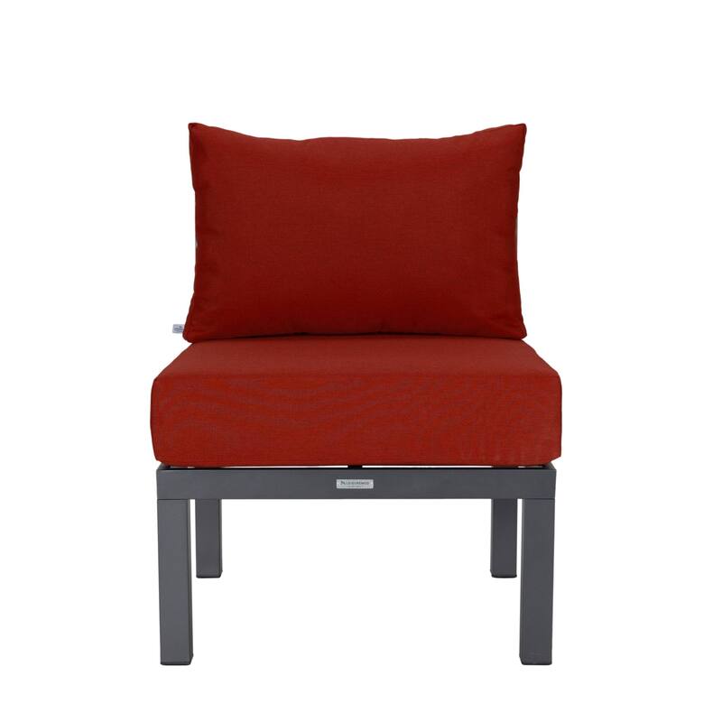 Outdoor 7-Piece Modern Patio Sectional Sofa Set Aluminum Frame W/ Coffee Table for Outdoor Summer Porch Backyard