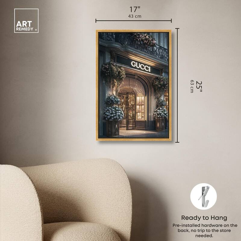 Illuminated Luxury Store Canvas by Art Remedy
