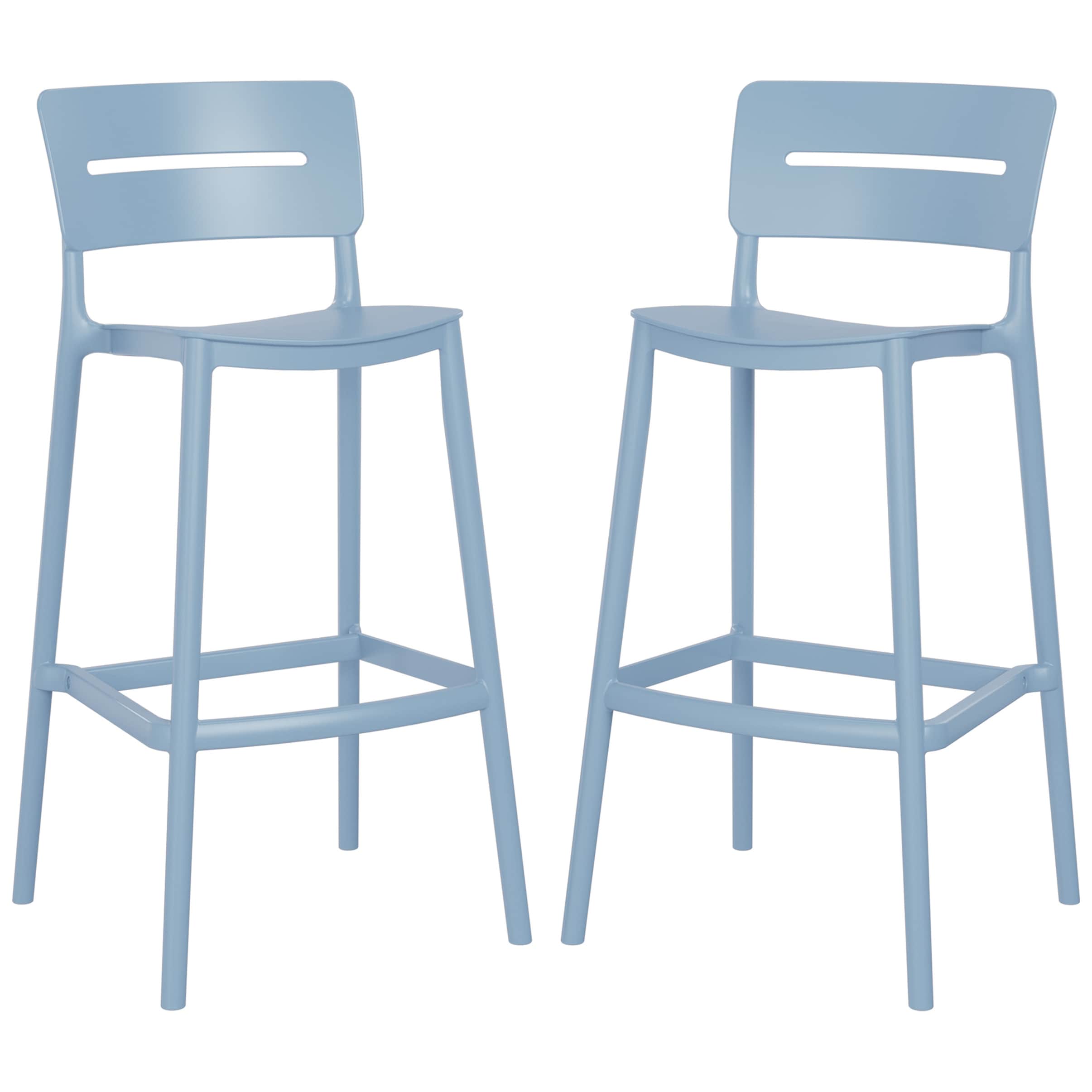 Frond and Form 29.5 Inch Outdoor Bar Stool (Set of 2)