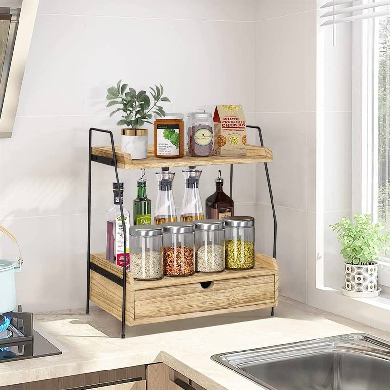 2-Tier Countertop Organizer - 7.5"D x 15.2"W x 16.5"H
