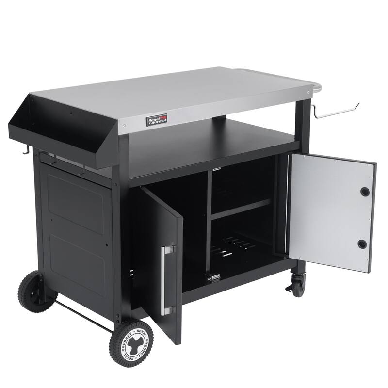 Royal Gourmet Movable Kitchen Cart Grill Prep Table with Storage