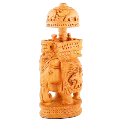 Novica Handmade Majestic Heritage Wood Sculpture (Small)