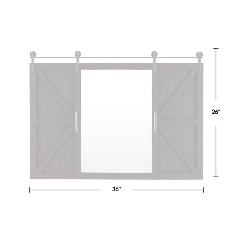 FirsTime & Co. Hayloft Farmhouse Barn Door Mirror