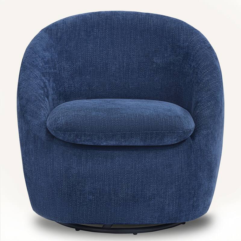 360° Swivel Chenille Upholstered Barrel Accent Chair Armchair - 30.3"W x 28.7"D x 29.5"H