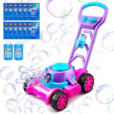 Joyfy Bubble Lawn Mower Bubble Machine, Pink - 7 x 10 x 13
