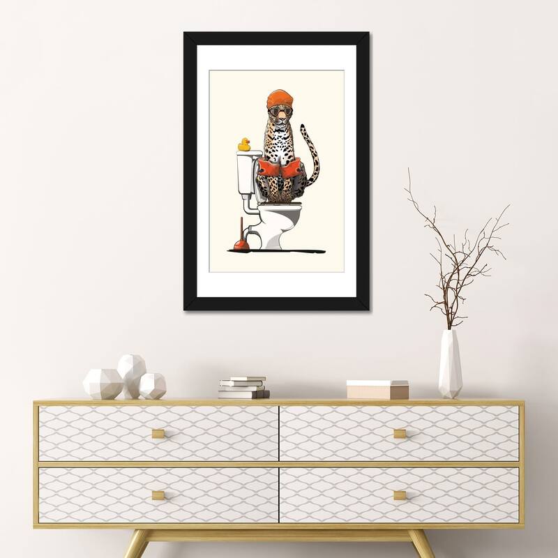 iCanvas "Leopard On The Toilet" by WyattDesign