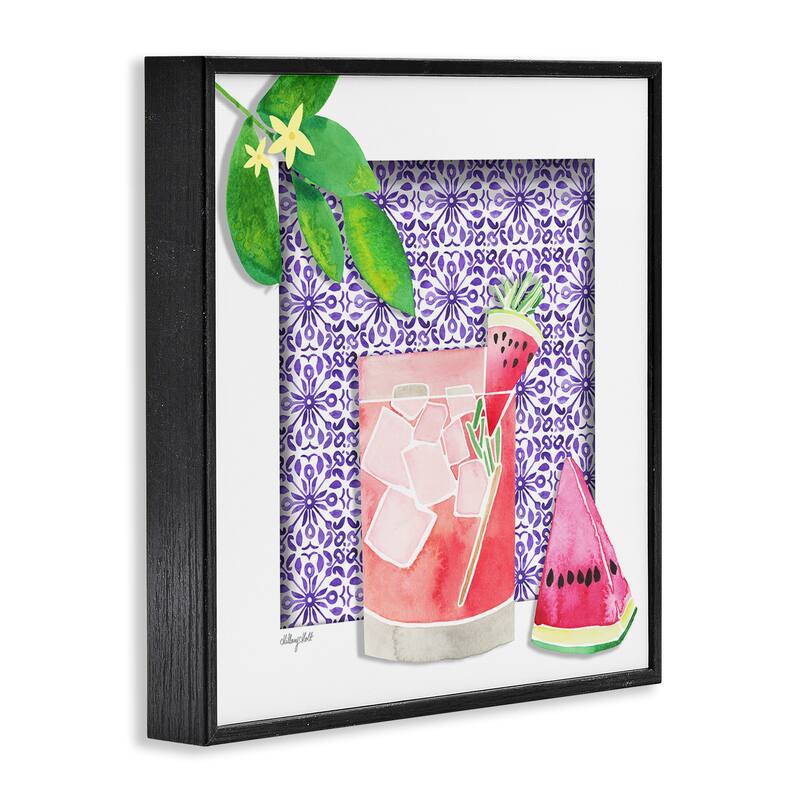 Stupell Fruity Watermelon Drink Framed Giclee Art Design By Hillary Holt