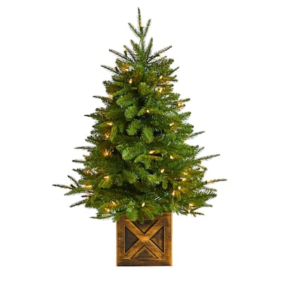 3' Finland Fir Christmas Tree in Decorative Planter - 36