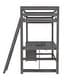 preview thumbnail 14 of 28, Twin Size Wood Loft Bed with Desk, Drawers and Storage Shelves